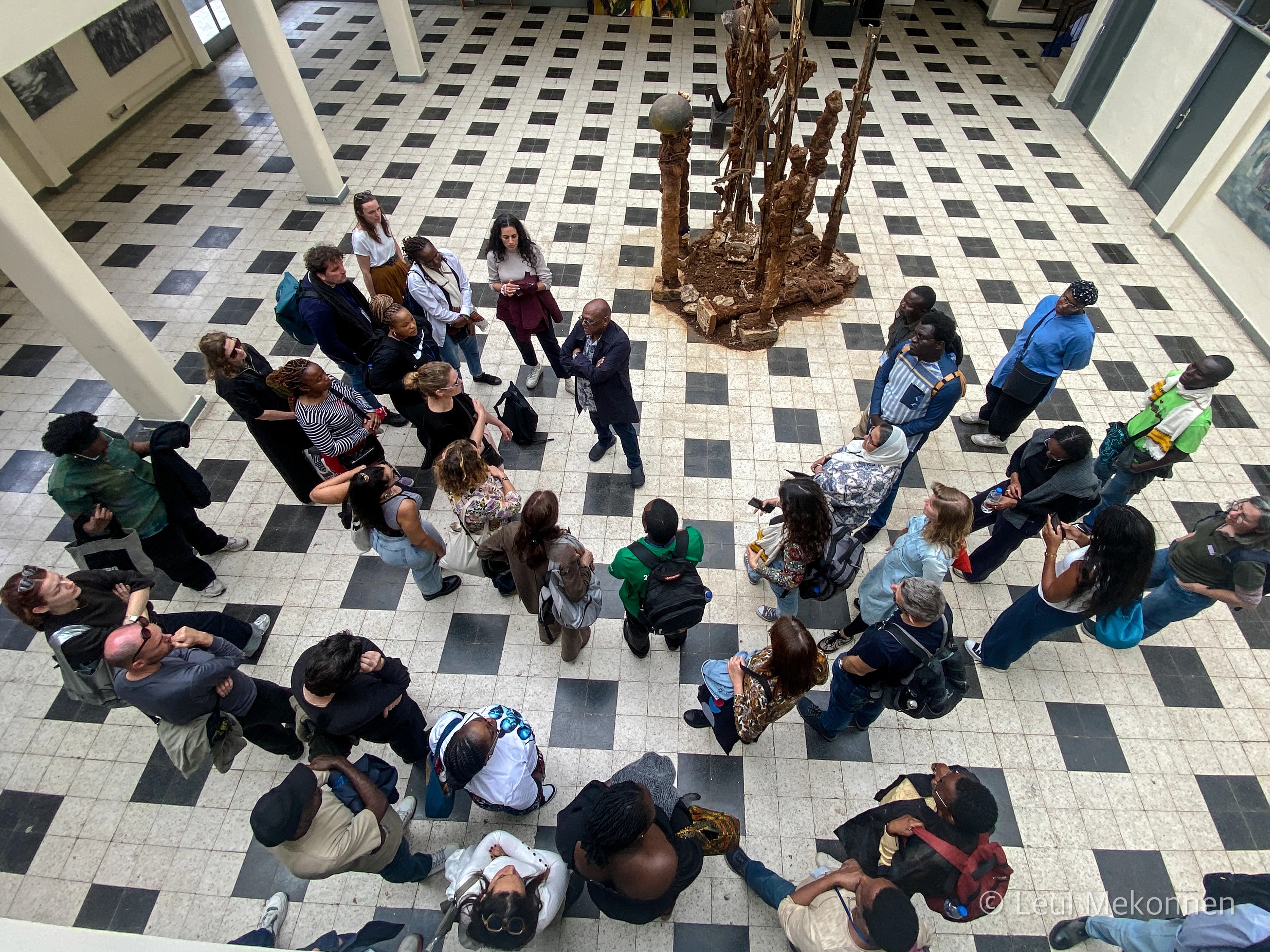 in discussion at the National Museum